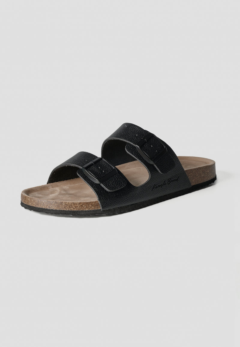 Chanclas bio doble tira con hebilla hombre negro - Koroshi 2611XC05