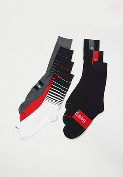 Pack of 7 assorted cotton men's long socks - Koroshi 2611ZT05
