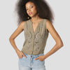 Women's Embroidered Sleeveless Shirt