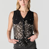 Printed sleeveless blouse