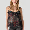 Semi-transparent strapless blouse