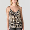 Printed strapless blouse