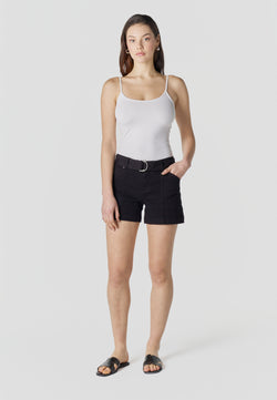 Pantalons curts amb cinturó dona negre - Koroshi 2612PS55