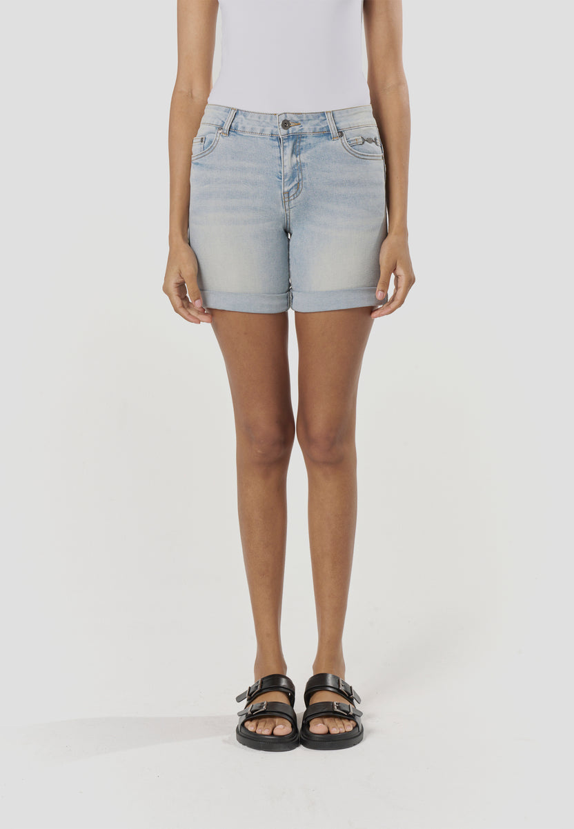 Short en jean push up femme bleu clair - Koroshi 2612PS58