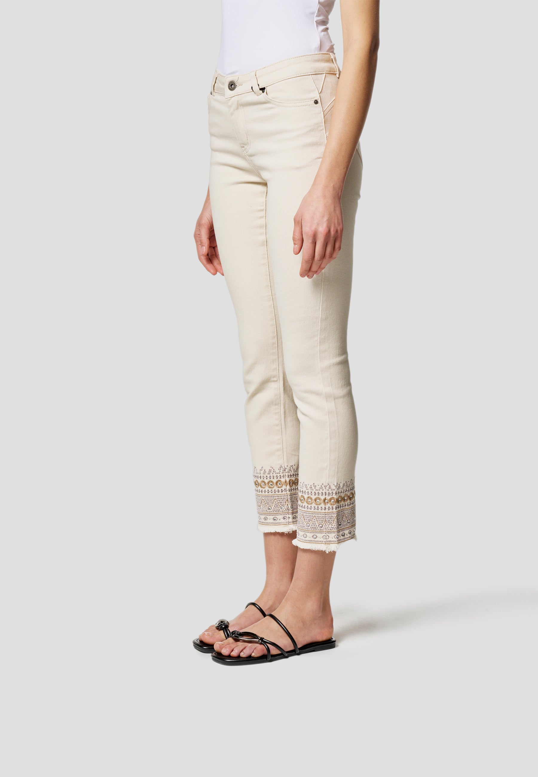 Jeans algodon cropped para mujer
