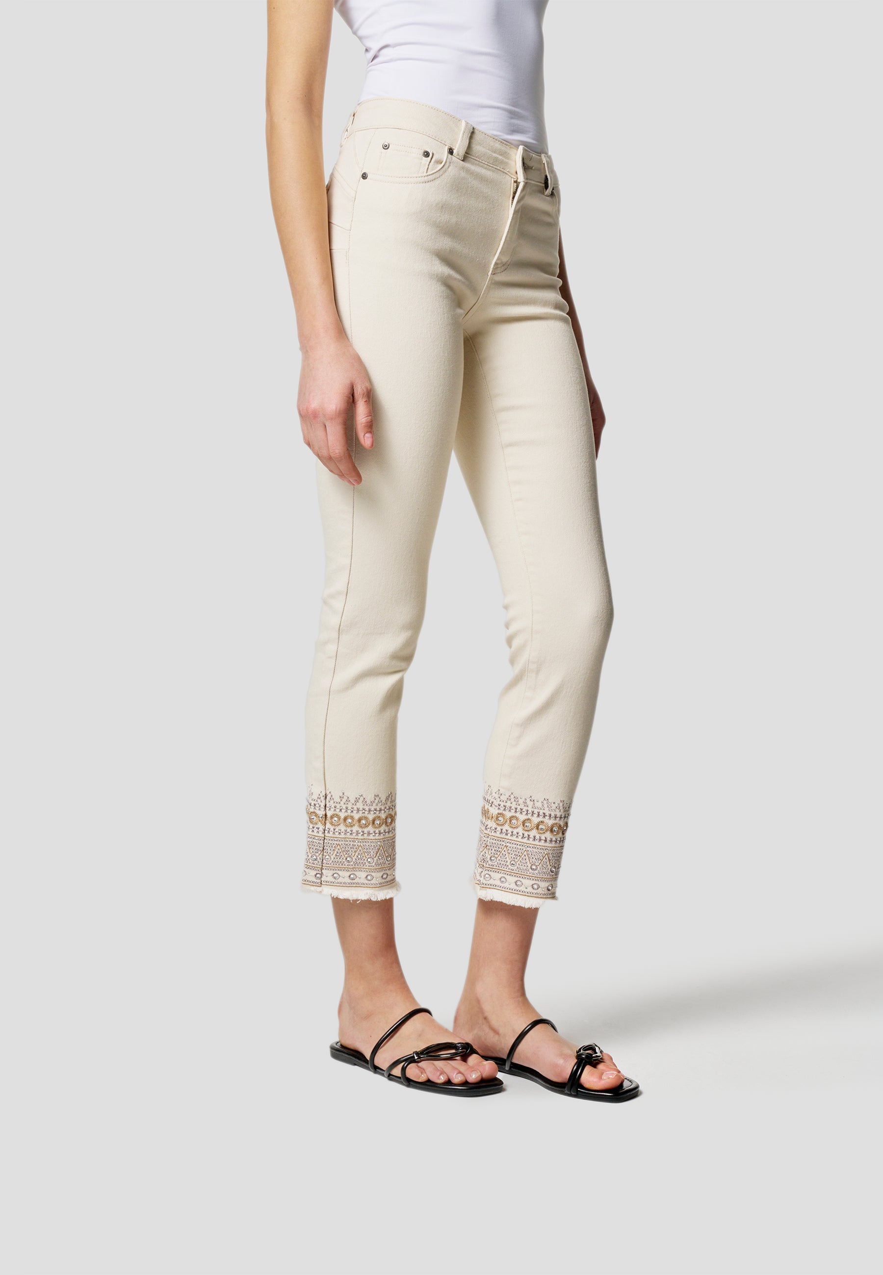 Jeans algodon cropped para mujer