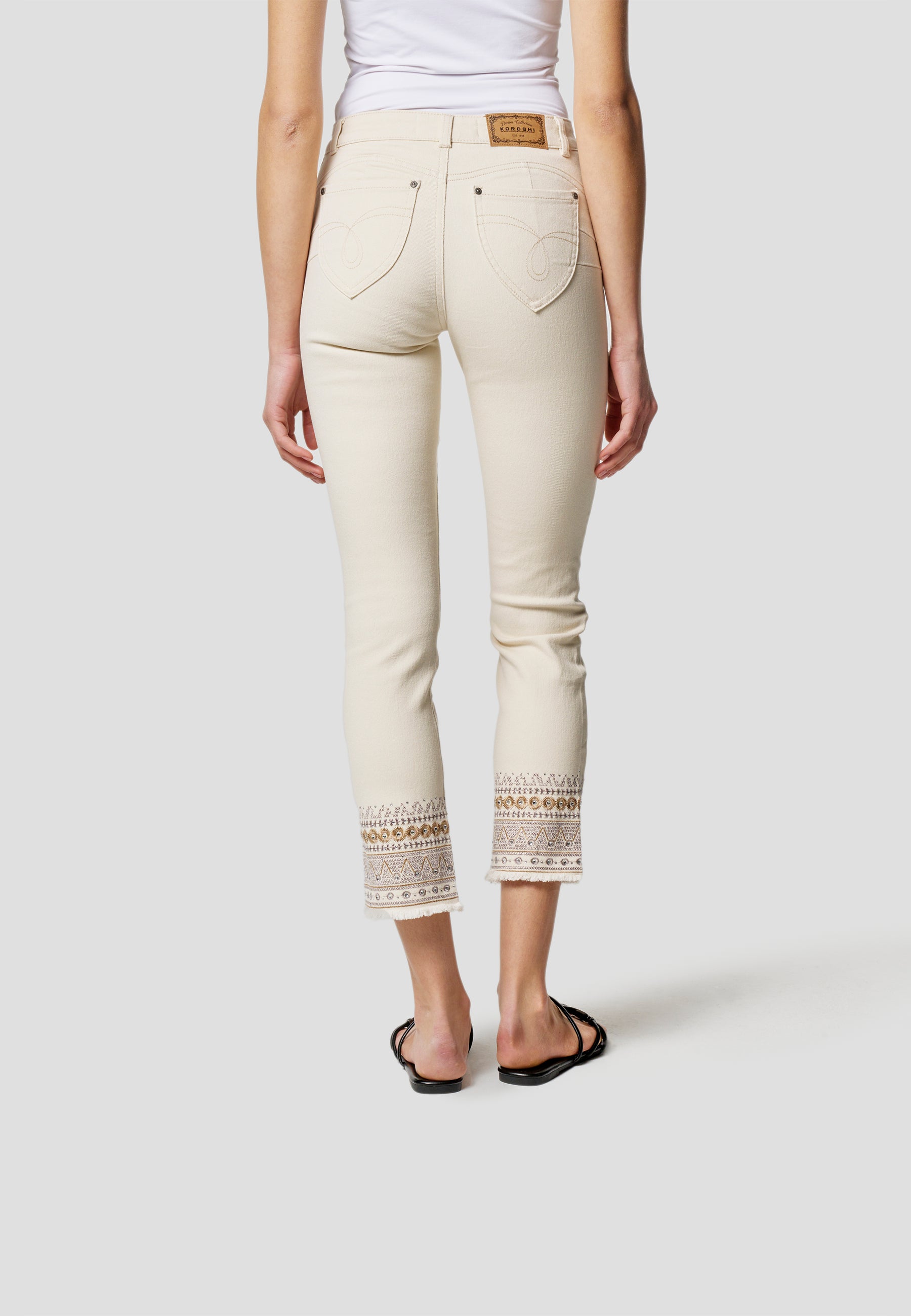 Jeans algodon cropped para mujer