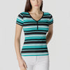 T-shirt da donna a maniche corte a righe