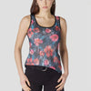 Women's printed tulle top with sequins