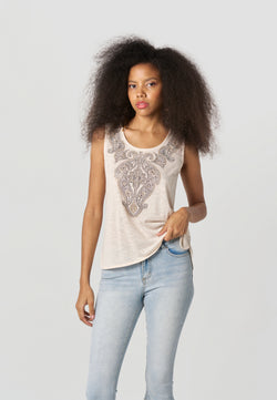 Raw women's glitter tank top - Koroshi 2612TP74