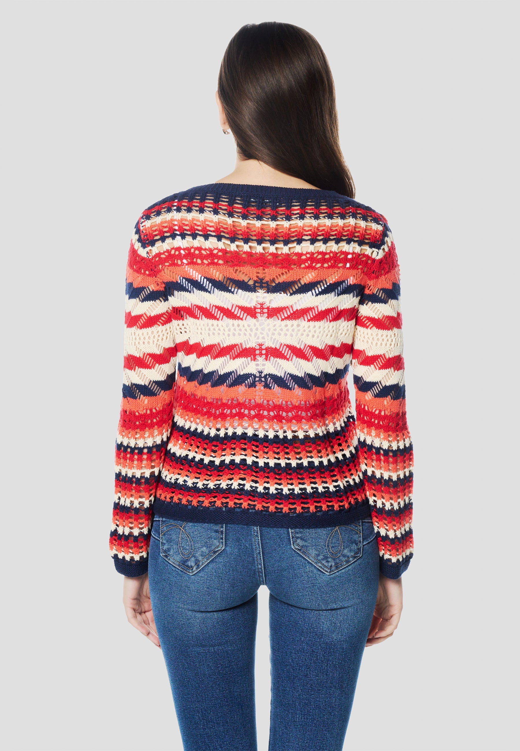 Pull femme en maille tricot ajouré