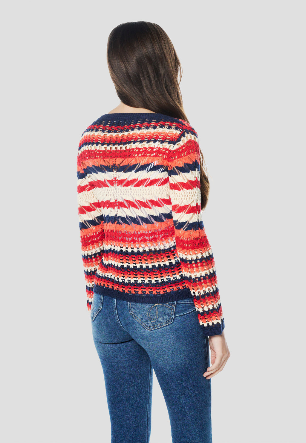 Pull femme en maille tricot ajouré