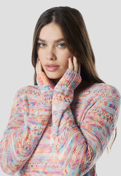 Jersei punt calat dona multicolor - Koroshi 2612TR12