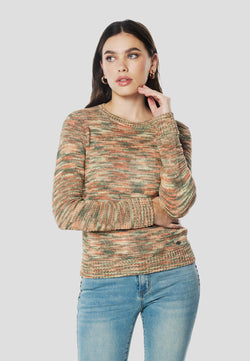 Damen Strickpullover Technisch Khaki | Koroshi