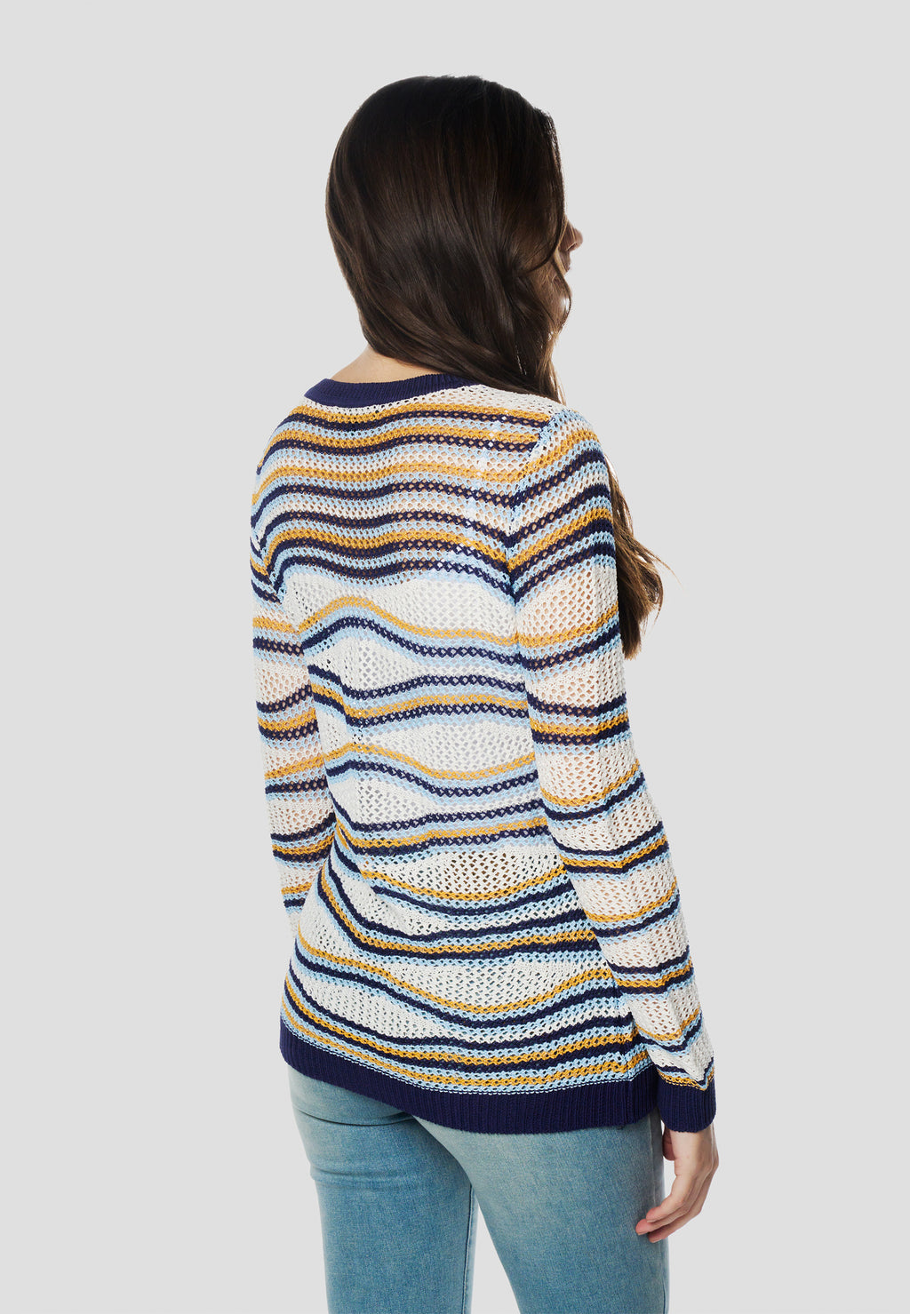 Jersey punto tricot rayas mujer