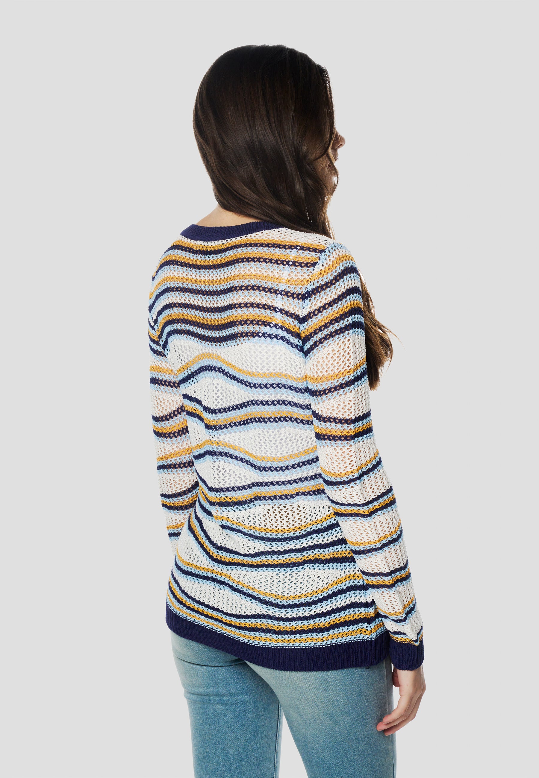 Jersey punto tricot rayas mujer