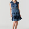 Robe en jean brodée