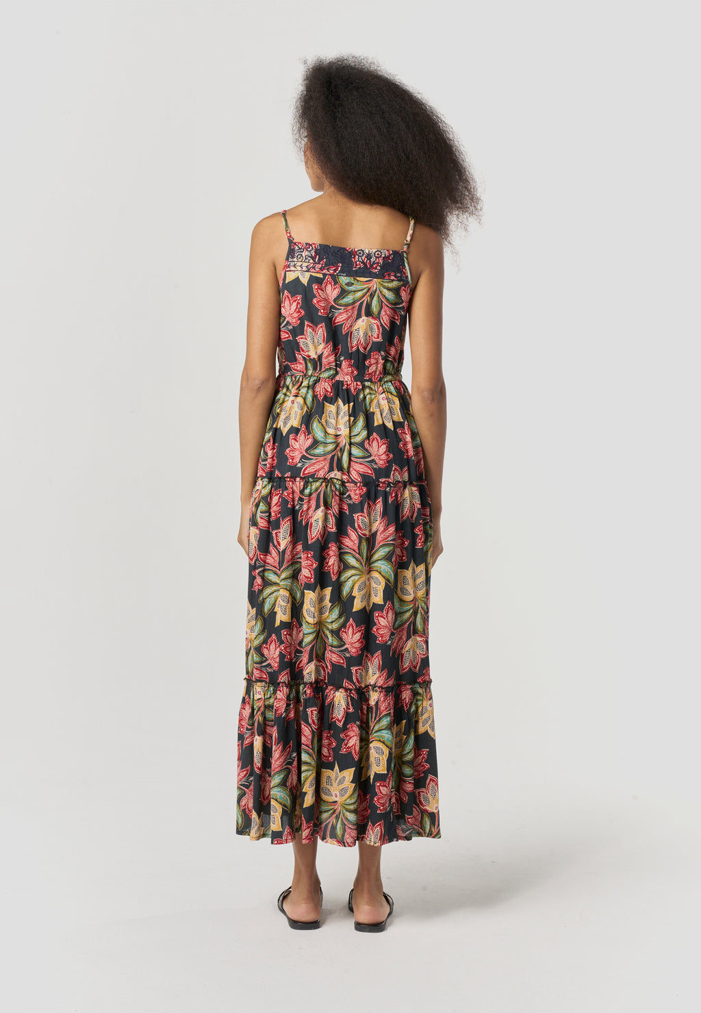 Vestido largo tirantes estampado fluido mujer multicolor - Koroshi 2612VS90