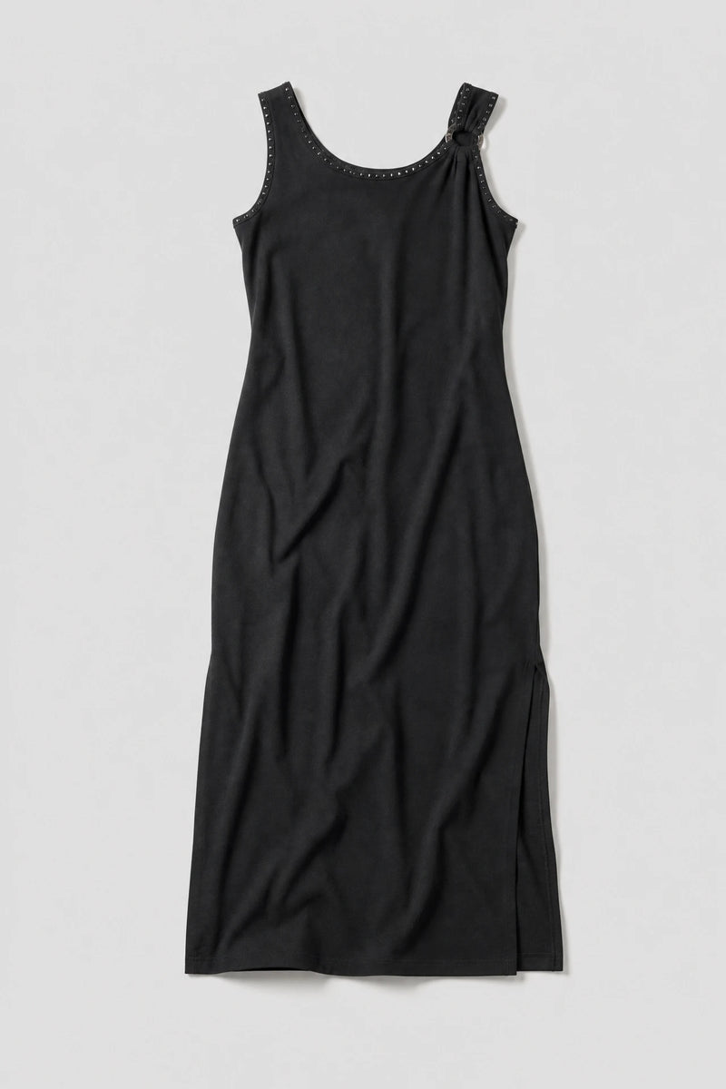 Women's long ribbed knit dress