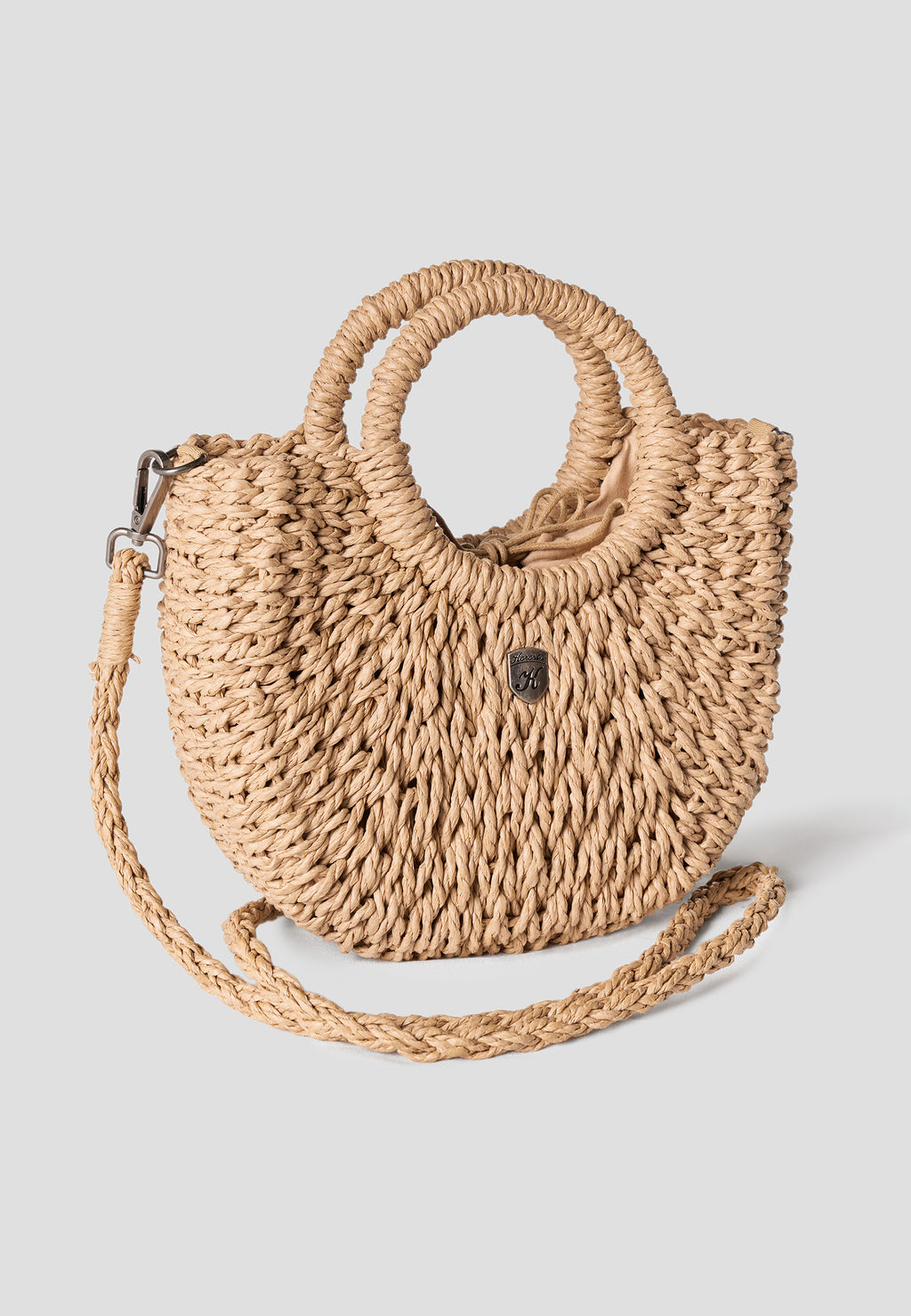 Bolso rafia cruzado pequeño mujer