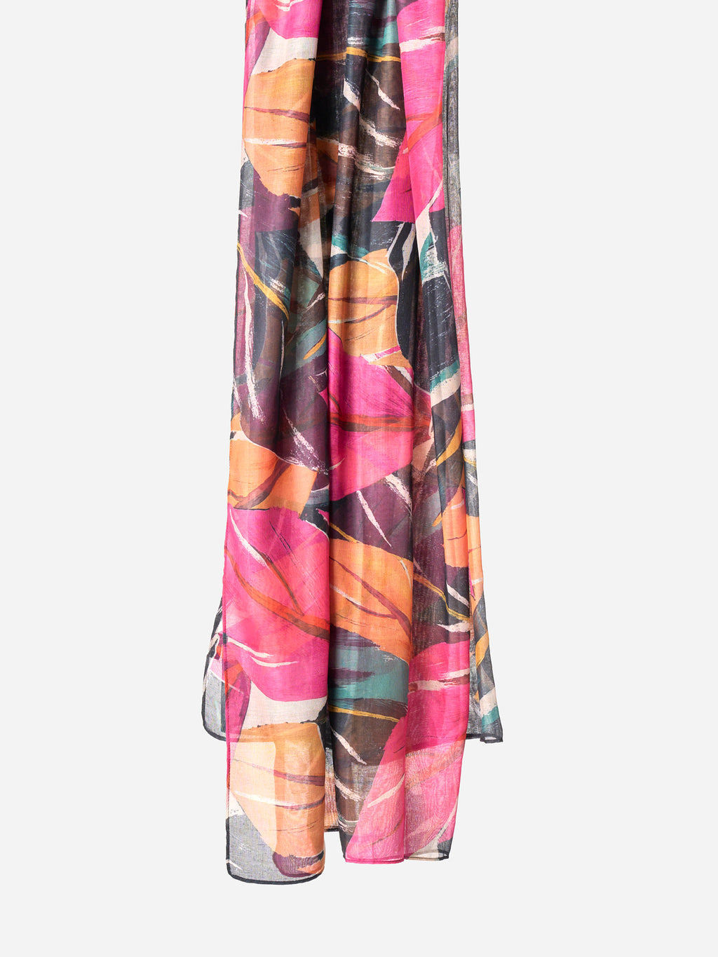 Multicolor women's tropical print foulard scarf - Koroshi 2612ZF01