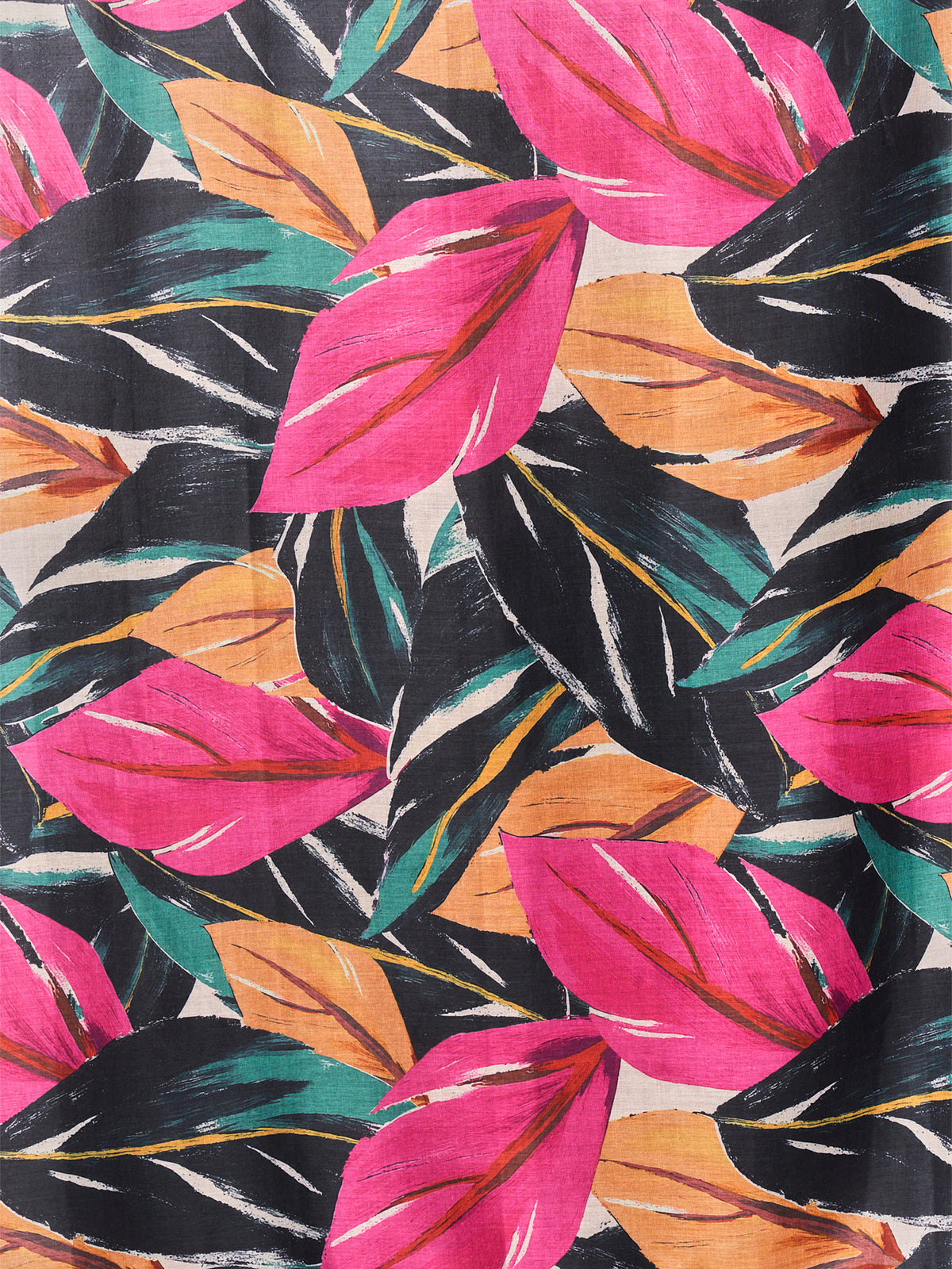 Multicolor women's tropical print foulard scarf - Koroshi 2612ZF01
