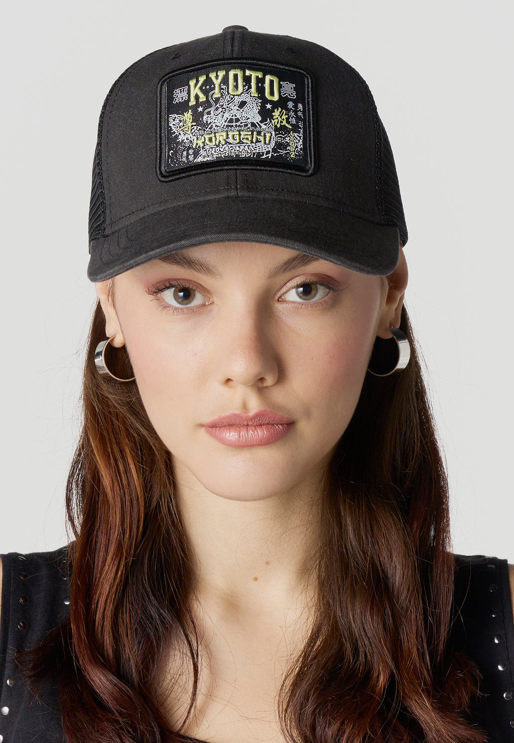 Black visor cap for men and women
