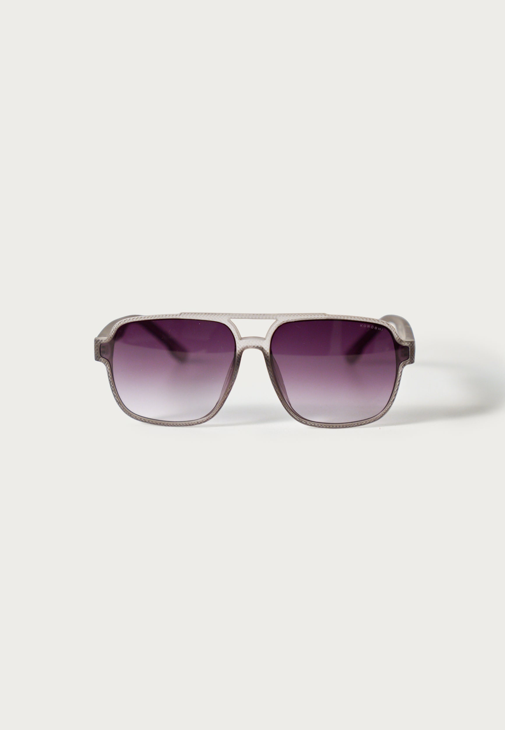 Gafas de Sol Hombre Rectangulares Gris Montura Transparente Lentes Degradadas Efecto Smoke Prot. UV – KOROSHI