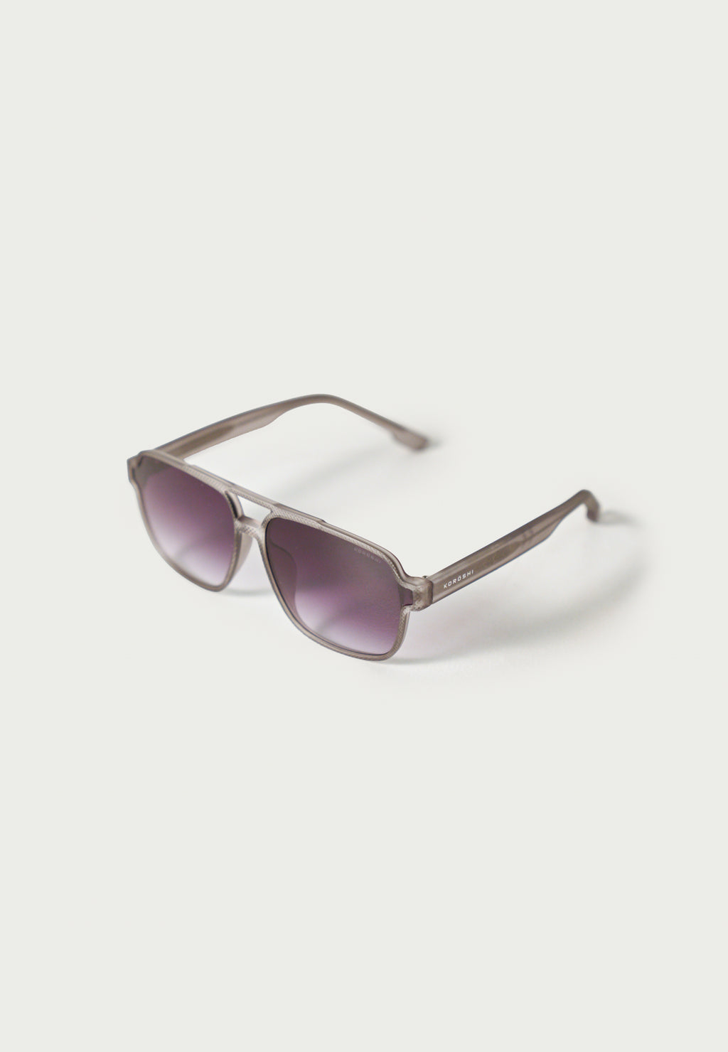 Gafas de Sol Hombre Rectangulares Gris Montura Transparente Lentes Degradadas Efecto Smoke Prot. UV – KOROSHI