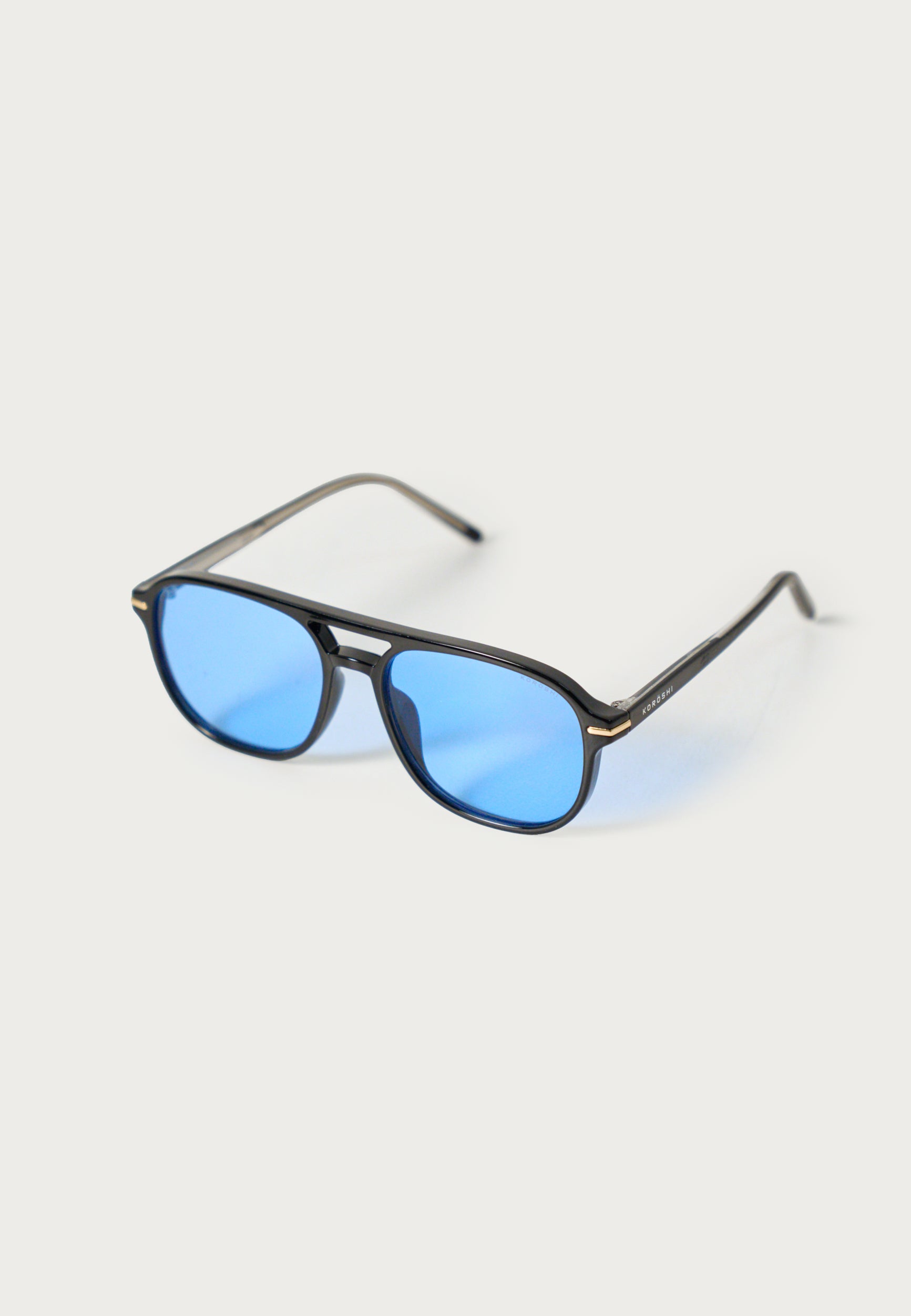 Gafas de Sol Hombre Montura Pasta Negra Lentes Azules Prot. UV – KOROSHI