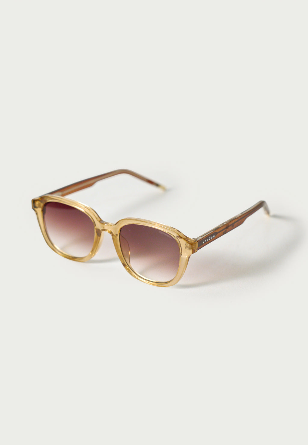 Gafas de Sol Mujer Ovaladas Marrón Montura Pasta Transparente Lentes Degradadas Prot. UV – KOROSHI