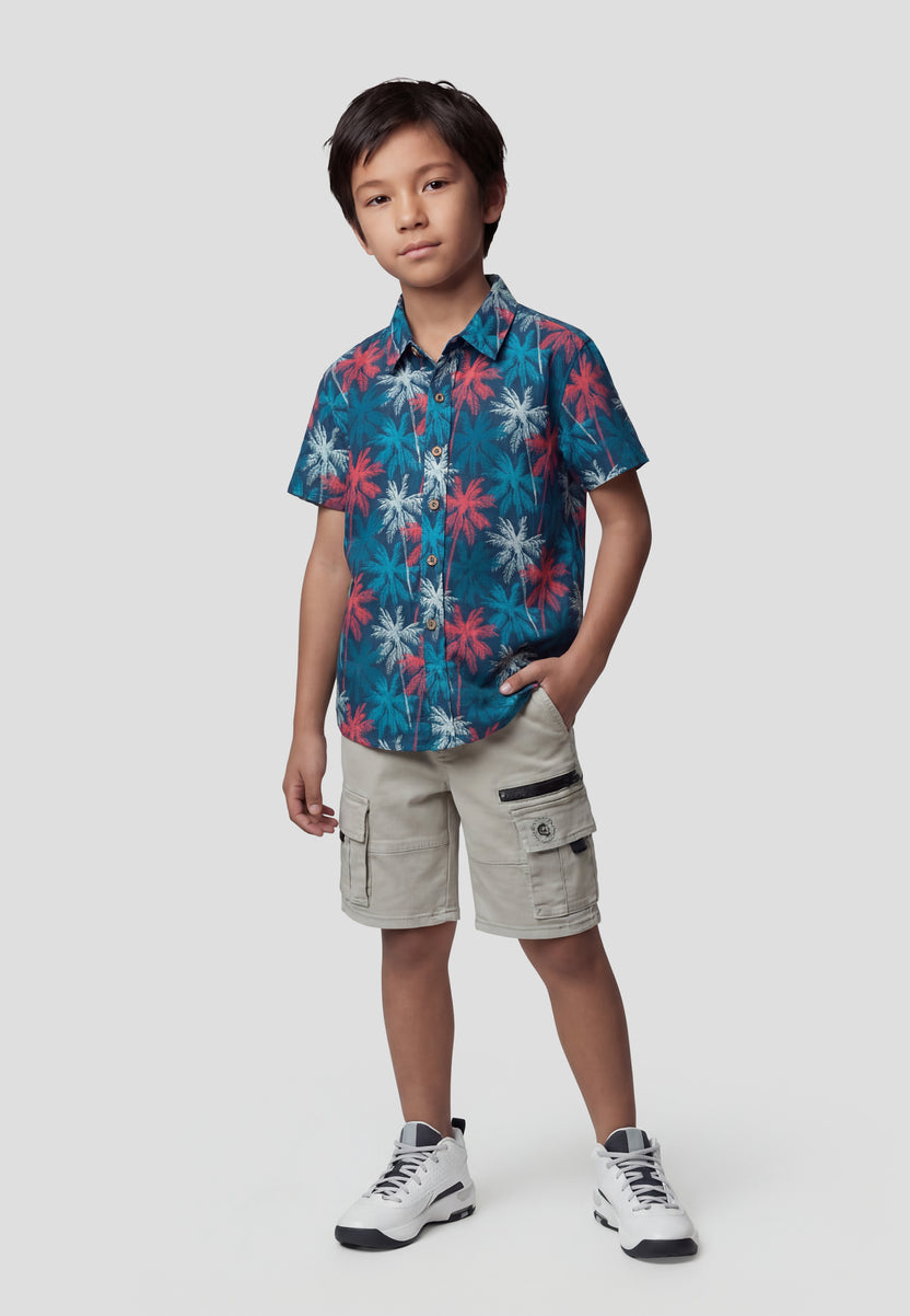 Bedrucktes Kurzarmhemd