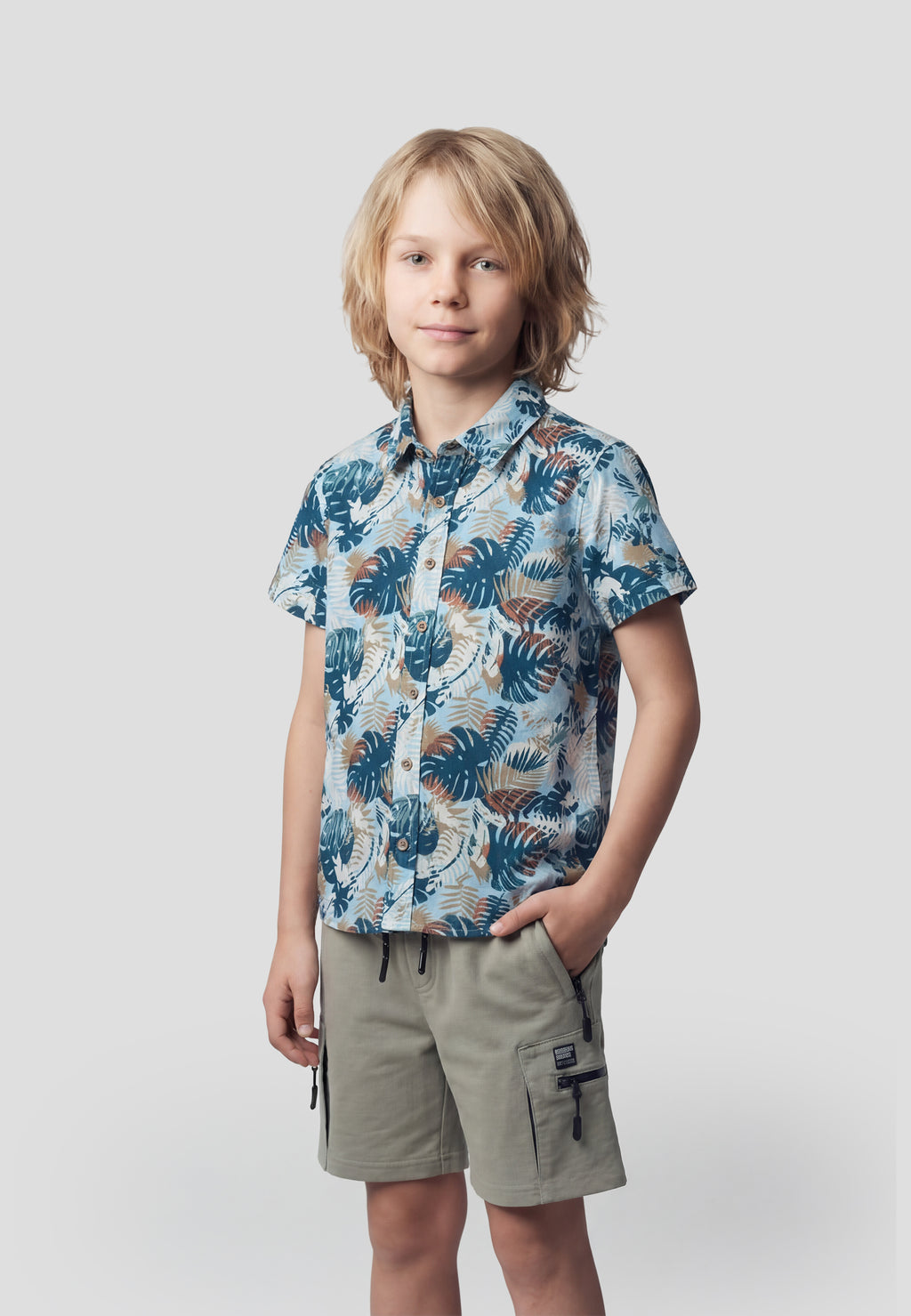 Chemise imprimée à manches courtes
