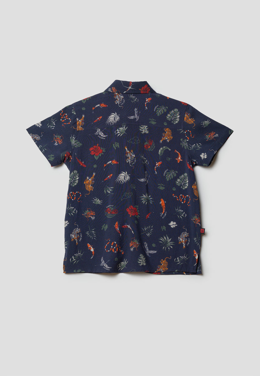 Bedrucktes Kurzarmhemd für Jungen