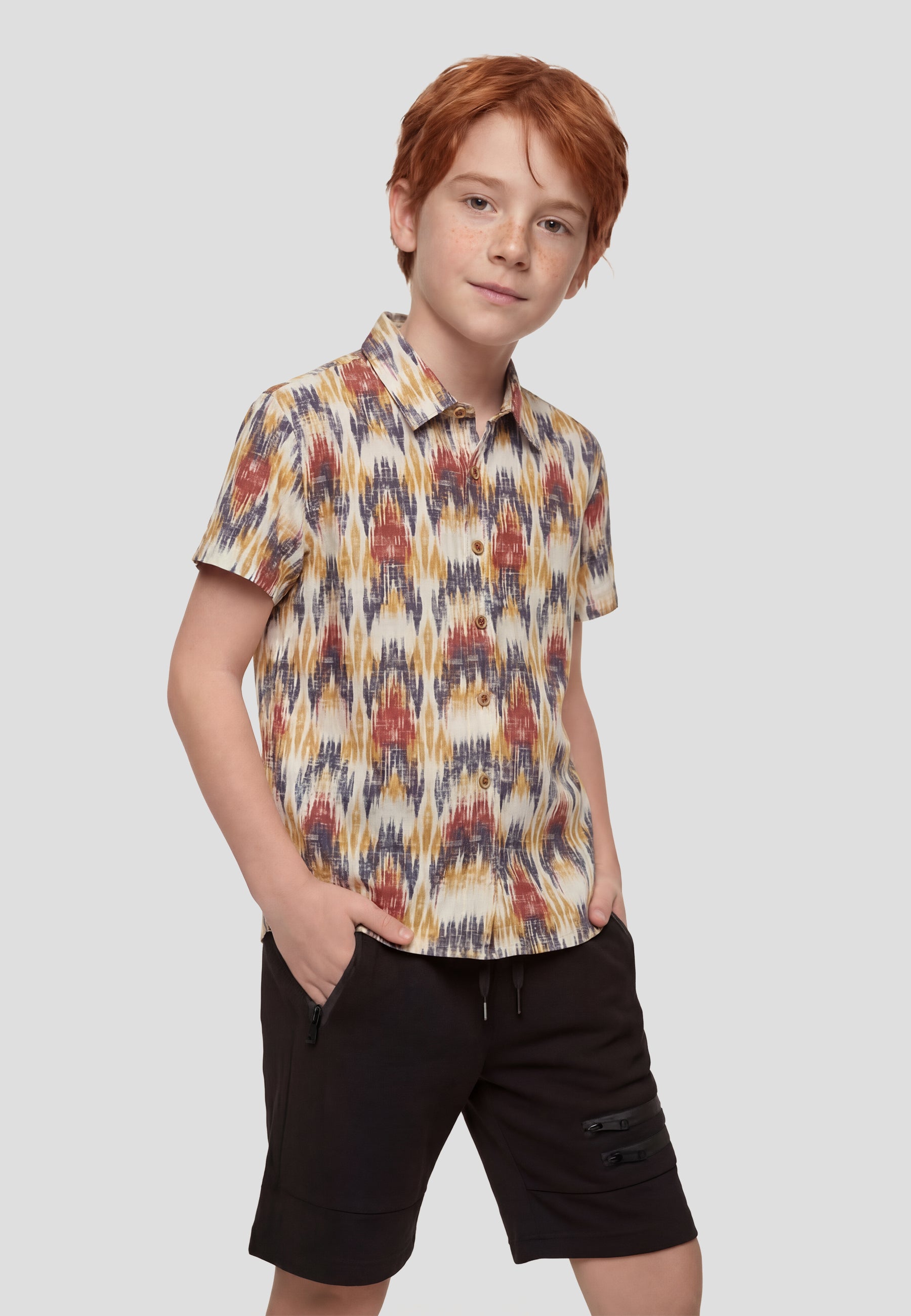 Camisa niño estampado multicolor - Koroshi 2614CC04