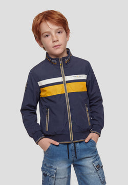 Bomber col montant garçon bleu marine - Koroshi 2614JA01