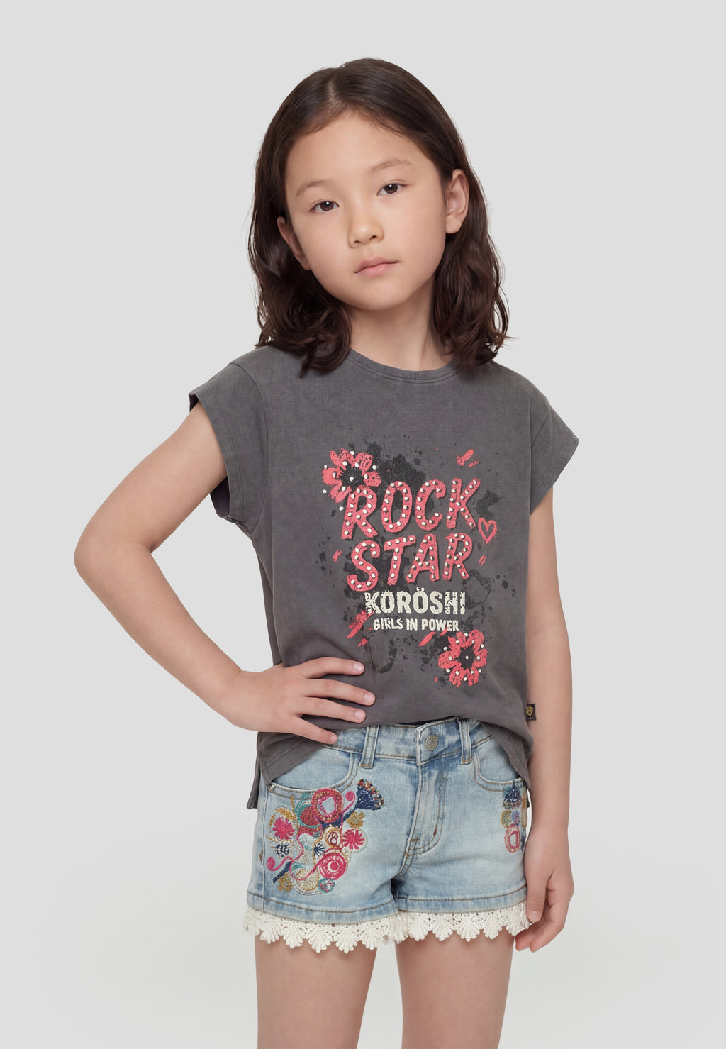 Printed short sleeve t-shirt top GIRLS