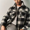 Herren Overshirt Schwarz Flanell Großkaro Brust- und Seitentaschen - Koroshi