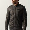 Veste biker effet cuir homme marron – Koroshi