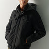 Herren Funktionsjacke Schwarz abnehmbare Kapuze – Koroshi