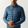 Herren leichte Steppjacke Daunenoptik Blau – Koroshi