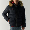Plumífero Acolchado Hombre Navy Capucha Pelo Desmontable – Koroshi