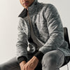 Herren Steppsweatjacke Ecru Stehkragen - Koroshi