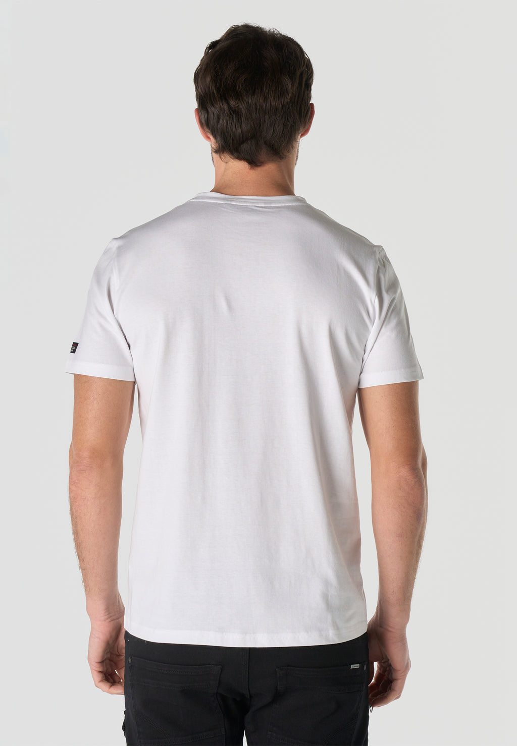 Herren T-Shirt Kurzarm Weiß Print Rundhals Regular Fit - Koroshi