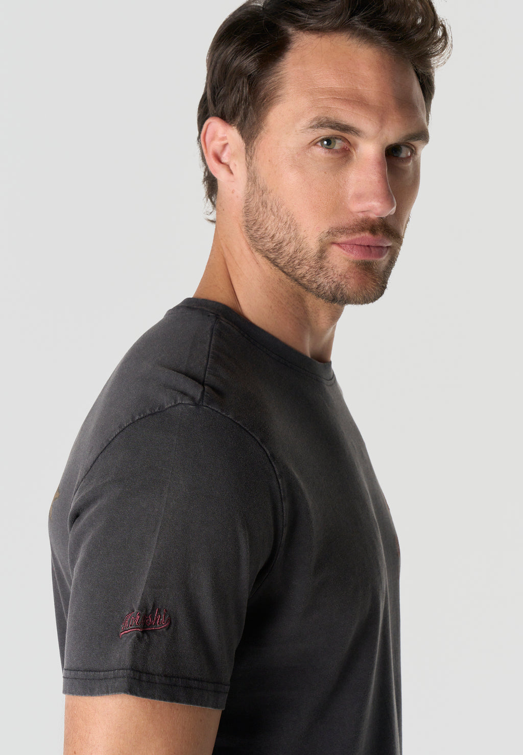 Men's Short Sleeve Front & Back Print T-Shirt - Koroshi Black