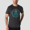 Herren T-Shirt Kurzarm Schwarz Front-Print Used-Optik Rundhals - Koroshi