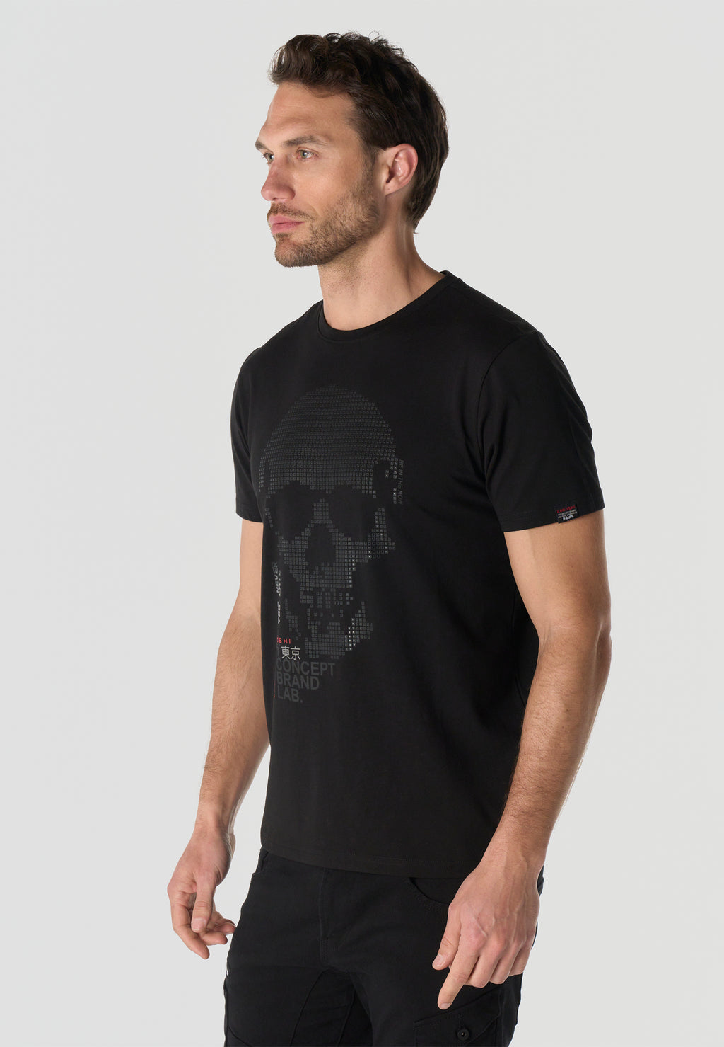 Men's Short Sleeve Printed T-Shirt - Koroshi Black
