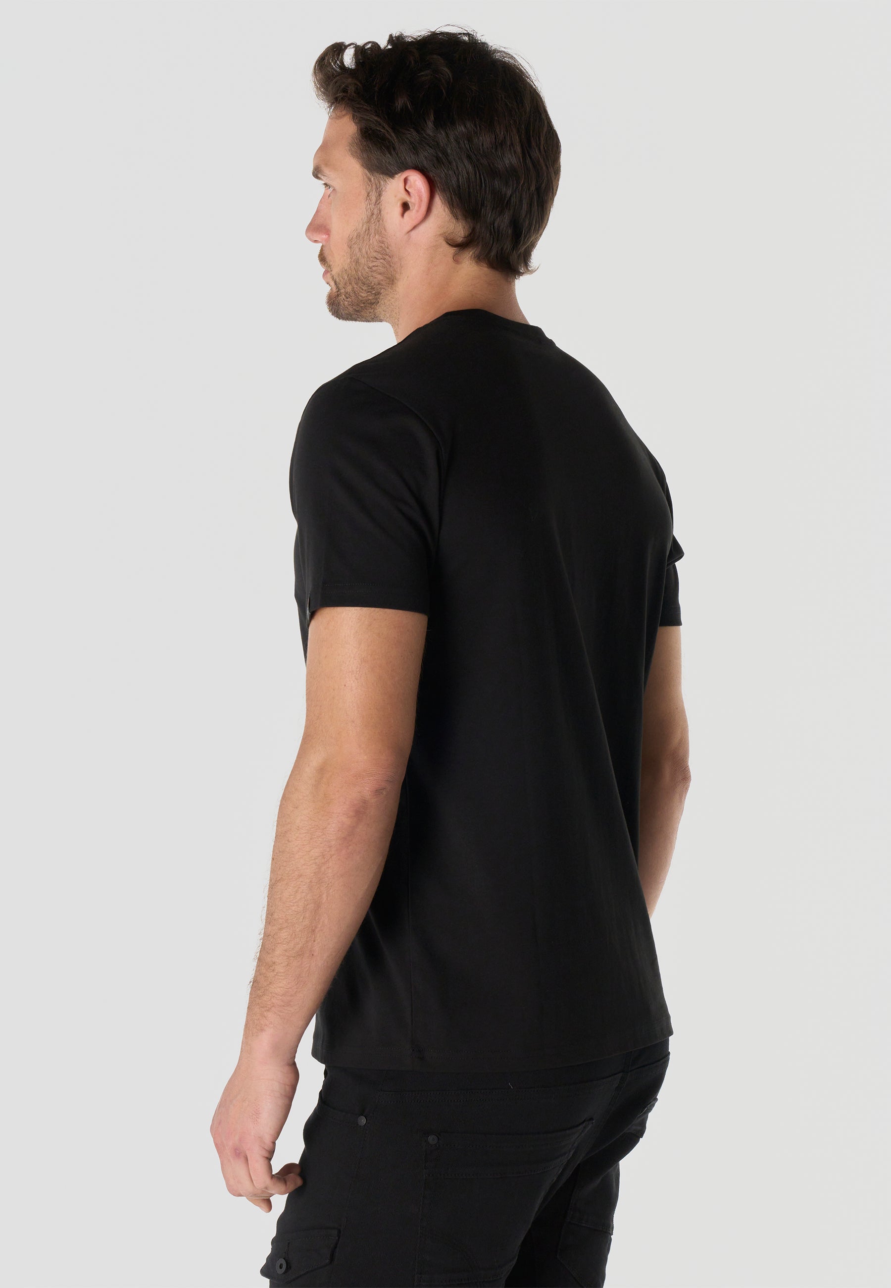 Men's Short Sleeve Printed T-Shirt - Koroshi Black