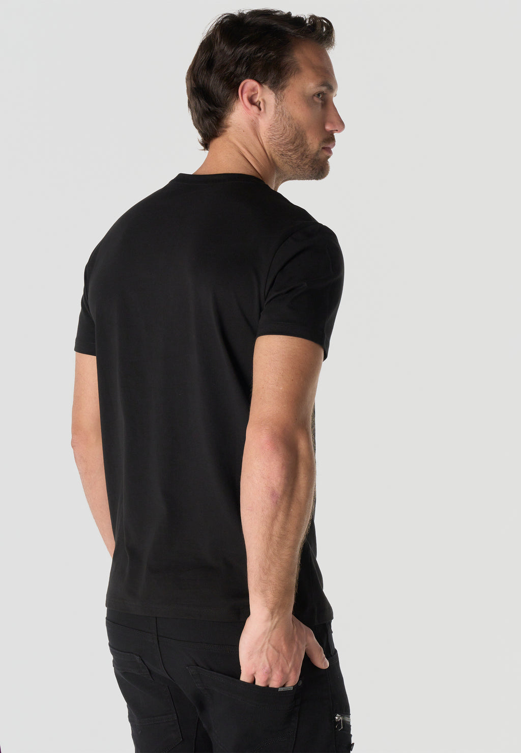 Men's Short Sleeve Printed T-Shirt - Koroshi Black