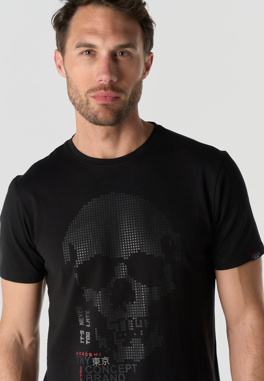 Men's Short Sleeve Printed T-Shirt - Koroshi Black
